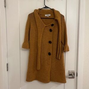 Tibi Womens Gorgeous Wool Fall Long Cardigan Chic Old Money Retro
